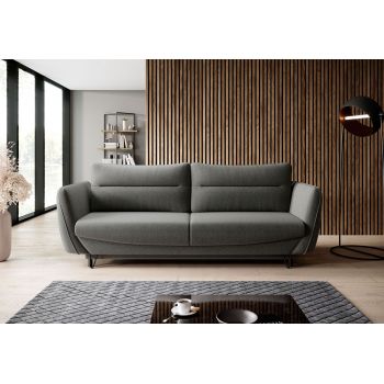 Canapea extensibila 4 locuri ELTAP, SO-SIL-04FL, Silva, 236x95x90 cm, lemn/poliester, gri