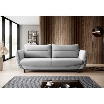 Canapea extensibila 4 locuri ELTAP, SO-SIL-04SO, Silva, 236x95x90 cm, lemn/poliester, gri deschis