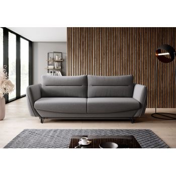Canapea extensibila 4 locuri ELTAP, SO-SIL-05GO, Silva, 236x95x90 cm, lemn/poliester, gri inchis