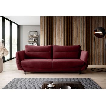 Canapea extensibila 4 locuri ELTAP, SO-SIL-25LO, Silva, 236x95x90 cm, lemn/poliester, rosu