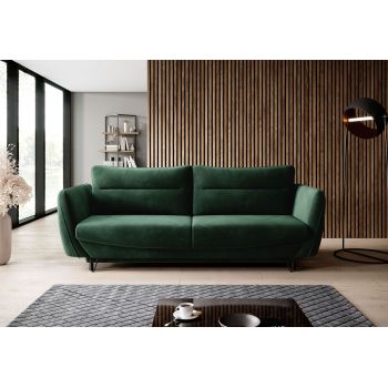 Canapea extensibila 4 locuri ELTAP, SO-SIL-35LO, Silva, 236x95x90 cm, lemn/poliester, verde inchis