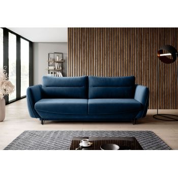 Canapea extensibila 4 locuri ELTAP, SO-SIL-40LU, Silva, 236x95x90 cm, lemn/poliester, albastru