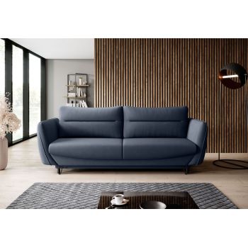 Canapea extensibila 4 locuri ELTAP, SO-SIL-40PO, Silva, 236x95x90 cm, lemn/poliester, albastru