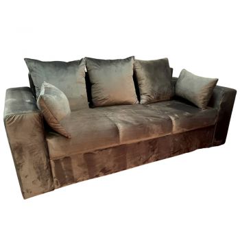 Canapea Fixa Nicosia, 215x83x85cm, 3 locuri, Velutto 19 Graphite Glasspandoor Canapea Fixa Nicosia, 215x83x85cm, 3 locuri, Velutto 19 Graphite Glasspandoor