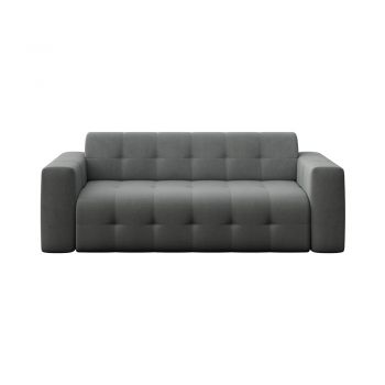 Canapea gri cu tapițerie din catifea 223 cm Tuil – Rodier