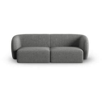 Canapea gri cu tapițerie din chenille 188 cm Paolo – Milo Casa