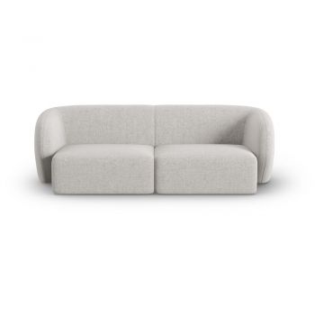 Canapea gri deschis cu tapițerie din chenille 188 cm Paolo – Milo Casa