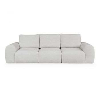 Canapea gri deschis cu tapițerie din țesătură bouclé 287 cm Mirel – Rodier