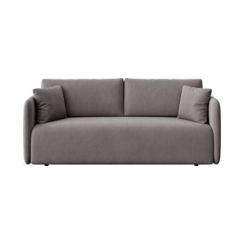 Canapea gri extensibilă cu tapițerie din catifea 220 cm Chaum – Rodier