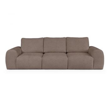 Canapea maro cu tapițerie din țesătură bouclé 287 cm Mirel – Rodier