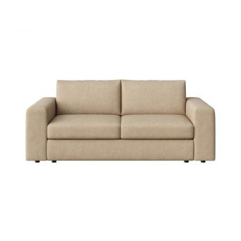 Canapea maro deschis cu tapițerie din catifea 218 cm Baga – Rodier
