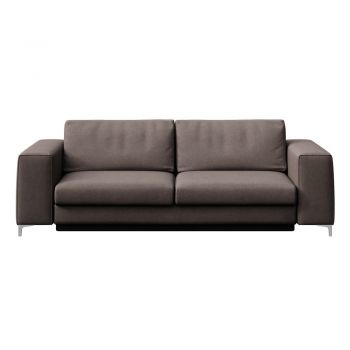 Canapea taupe extensibilă cu tapițerie din catifea 256 cm Rene – Rodier