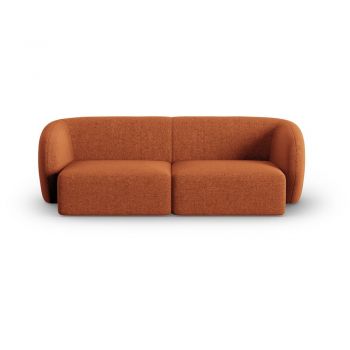 Canapea teracotă cu tapițerie din chenille 188 cm Paolo – Milo Casa