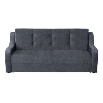 Canapea VALY II extensibila, 3 locuri, cu lada depozitare, albastru petrol, 215x90x95 cm la reducere