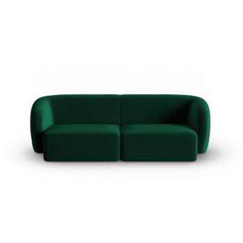 Canapea verde cu tapițerie din catifea 188 cm Paolo – Milo Casa