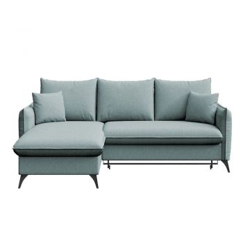 Colțar albastru deschis extensibil/cu spațiu de depozitare (cu colț pe partea stângă/cu șezlong) Brim – Rodier