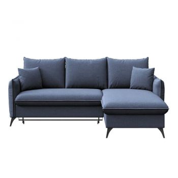 Colțar albastru extensibil/cu spațiu de depozitare (cu colț pe partea dreaptă/cu șezlong) Brim – Rodier