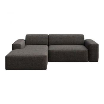 Colțar gri antracit extensibil/cu spațiu de depozitare (cu colț pe partea stângă/cu șezlong) Villet – Rodier