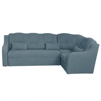 Coltar C3M extensibil, cu lada depozitare, colt interschimbabil, albastru deschis, 270x165x100 cm