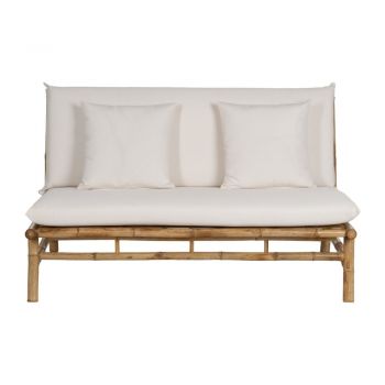 Canapea albă 135 cm Bamboo – Ixia