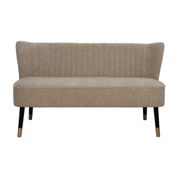 Canapea bej cu tapițerie din chenille 134 cm Glam – Ixia ieftina