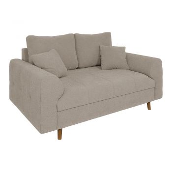 Canapea bej cu tapițerie din țesătură bouclé 150 cm Ariella – Ropez