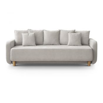 Canapea bej extensibilă, cu spațiu de depozitare 231 cm Elen – Micadoni