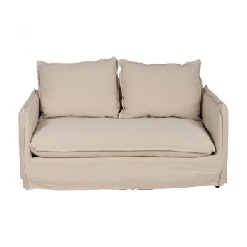 Canapea crem cu tapițerie din in 160 cm – Ixia