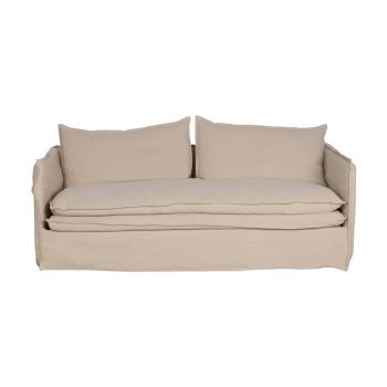 Canapea crem cu tapițerie din in 210 cm – Ixia