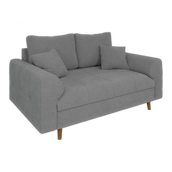 Canapea gri cu tapițerie din țesătură bouclé 150 cm Ariella – Ropez