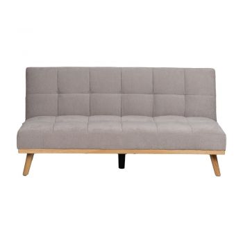 Canapea gri deschis extensibilă cu tapițerie din chenille 178 cm – Ixia