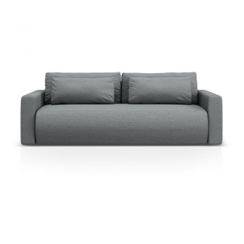 Canapea gri extensibilă, cu spațiu de depozitare 238 cm Belfast – Cosmopolitan Design