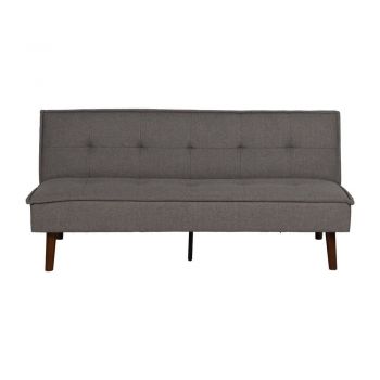 Canapea gri extensibilă cu tapițerie din chenille 181 cm – Ixia
