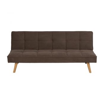Canapea maro extensibilă cu tapițerie din chenille 175 cm – Ixia