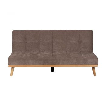 Canapea maro extensibilă cu tapițerie din chenille 178 cm – Ixia