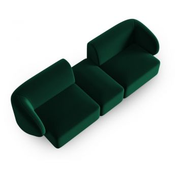 Canapea verde cu tapițerie din catifea 246 cm Paolo – Milo Casa