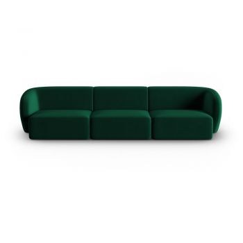 Canapea verde cu tapițerie din catifea 266 cm Paolo – Milo Casa