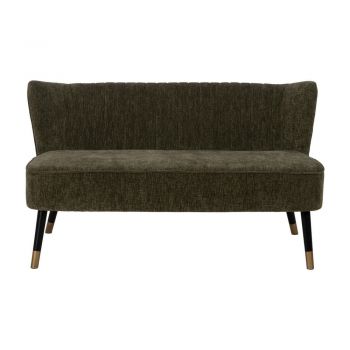 Canapea verde cu tapițerie din chenille 134 cm Glam – Ixia