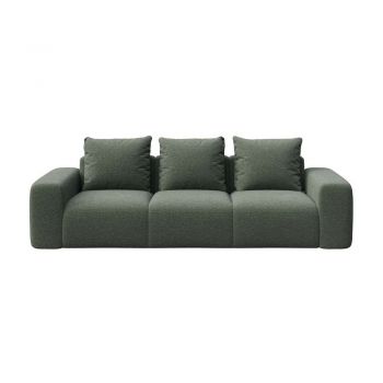 Canapea verde cu tapițerie din țesătură bouclé 287 cm Monce – Rodier