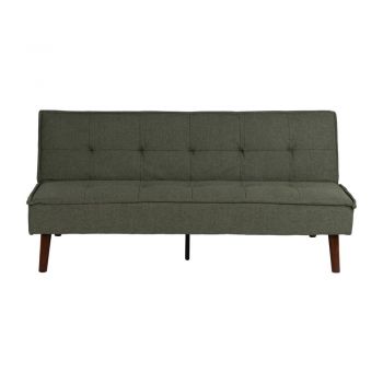 Canapea verde extensibilă cu tapițerie din chenille 181 cm – Ixia