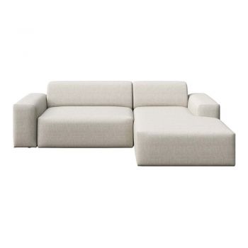 Colțar bej extensibil/cu spațiu de depozitare (cu colț pe partea dreaptă/cu șezlong) Villet – Rodier