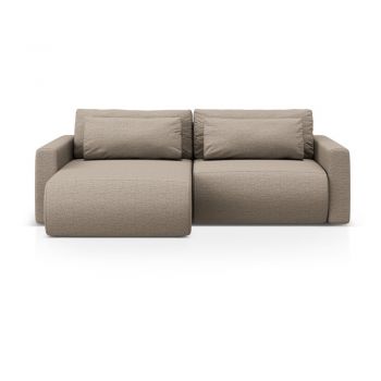 Colțar maro deschis extensibil, cu spațiu de depozitare Belfast – Cosmopolitan Design