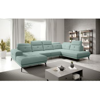 Coltar dreapta 6 locuri ELTAP, RT-100PO, Bretan, 350x205x107 cm, lemn/poliester, turcoaz