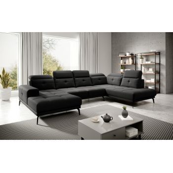 Coltar dreapta 6 locuri ELTAP, RT-10VER, Bretan, 350x205x107 cm, lemn/poliester, negru