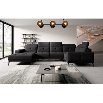 Coltar dreapta 6 locuri ELTAP, RT-10VER, Neviro, 350x201x77 cm, lemn/poliester, negru