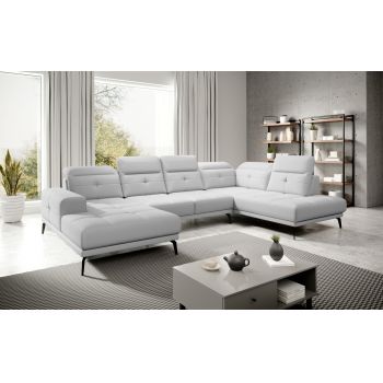 Coltar dreapta 6 locuri ELTAP, RT-17SOF, Bretan, 350x205x107 cm, lemn/poliester, alb