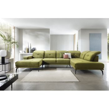 Coltar dreapta 6 locuri ELTAP, RT-33LO, Bretan, 350x205x107 cm, lemn/poliester, verde olive