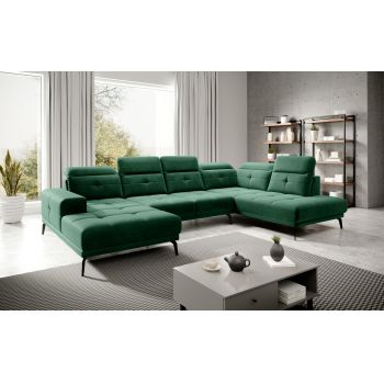 Coltar dreapta 6 locuri ELTAP, RT-35LU, Bretan, 350x205x107 cm, lemn/poliester, verde inchis