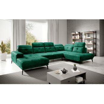 Coltar dreapta 6 locuri ELTAP, RT-35NU, Bretan, 350x205x107 cm, lemn/poliester, verde inchis