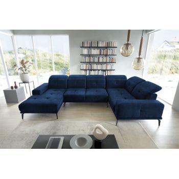 Coltar dreapta 6 locuri ELTAP, RT-40LO, Neviro, 350x201x77 cm, lemn/poliester, albastru inchis